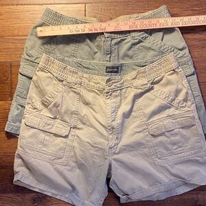 St. John's Bay Men's Cargo Shorts in Tan and Green